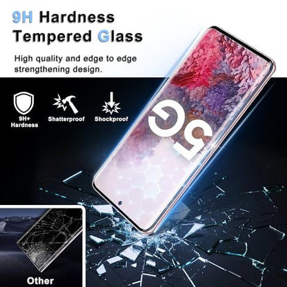 3 Pack for Samsung Galaxy S20 Screen Protector | Fingerprint Compatible, 9H Tempered Glass Full Coverage, Anti-Scratch, Case Friendly, HD Clear, Bubble-Free - size: 6.2 Inch-Galaxy S20