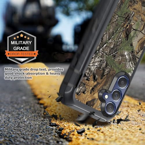 Compatible for Samsung Galaxy A15 5G Case with Screen Protector for Men Boy Camo Design [Military Grade Protection] Heavy Duty Shockproof Case 6.5inch, Camouflage - color: Camouflage