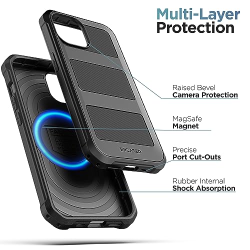ENCASED Compatible with iPhone 15 Pro Max Case - Military Grade Protection with 360 Rugged Full-Body Coverage (iPhone 15 Pro Max) Black - size: iPhone 15 Pro Max