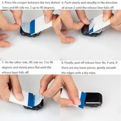 LOOKSEVEN 3 Pack Hydrogel Film For Apple Watch Series SE/4/5/6 44mm - size: 44mm