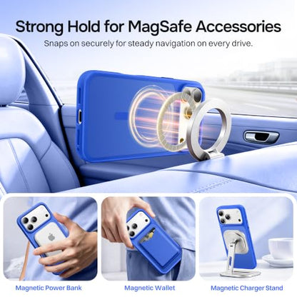 Magnetic for iPhone 17 Pro Case, Compatible with MagSafe, [Military Grade Drop Protection] Translucent Matte Shockproof Protective Anti-Fingerprint Phone Case, 6.3", Klein Blue - color: Klein Blue, size: Iphone 17 Pro
