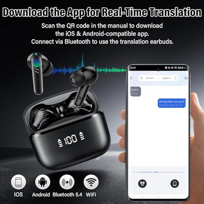 Wireless Earbuds, Bluetooth 5.4 Headphones 48H Playtime Ear Buds, Bluetooth Earbuds Stereo with LED Display, Clear Call, IPX7 Waterproof in Ear Earphones with ENC Mic for Phones/Sports/Laptop, Black - color: Jet Black