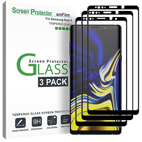 amFilm Screen Protector for Samsung Galaxy Note 9 Tempered Glass 3 Pack