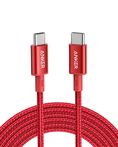 Anker USB C to USB C Cable, 100W Fast Charging Cable (1-Pack, 6 ft, Red) - color: Red, size: 10ft
