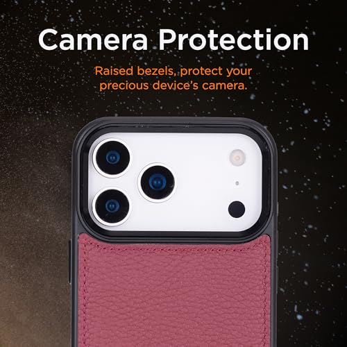 Bayelon iPhone 17 Pro Trifold Wallet Case - RFID & MagSafe Compatible - Burgundy - color: Burgundy, size: iPhone 17 Pro