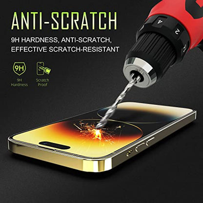 [2 Pack] Easy Install Frame Guard Tool Kit Tempered Glass Screen Protector Compatible with iPhone 13 Pro Max and iPhone 14 Plus - size: iPhone 13 Pro Max / 14 Plus