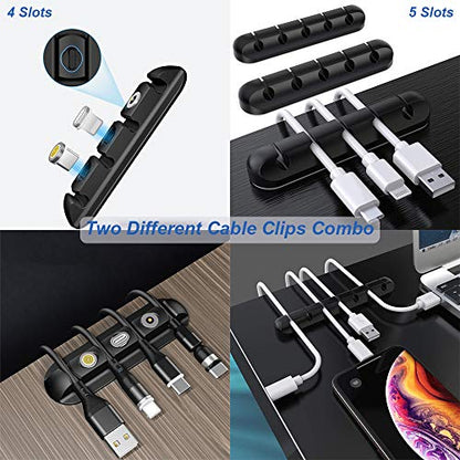 OCYCLONE Cell Phone Stand + 2 PCS Cable Organizer - color: Gray Black