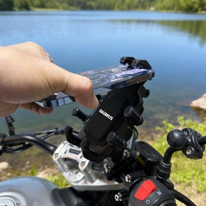Motorcycle Phone Mount Holder, 8-Claw Anti-Shake Bike Phone Mount with Vibration Dampener,Fits 5.5-8.0" Phones for Motorcycle, Bicycle, Scooter, ATV