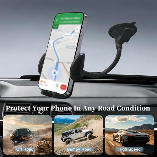 Car Phone Holder for Windshield, Suction Cup Phone Mount