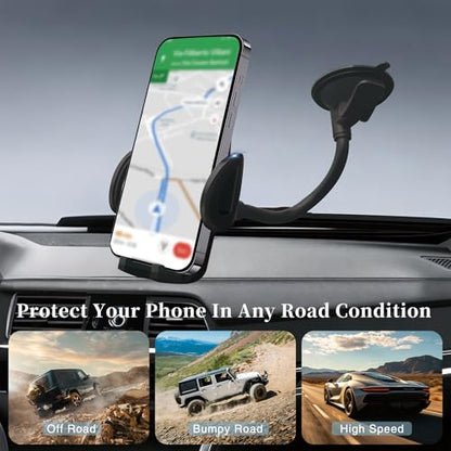 Car Phone Holder for Windshield, Suction Cup Phone Mount