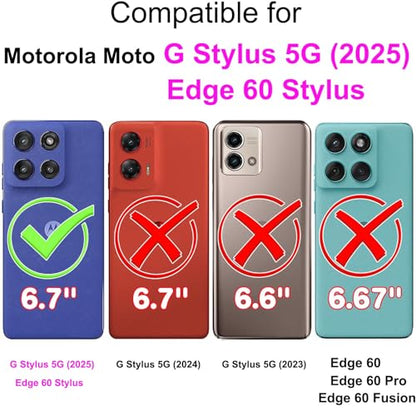 for Motorola Moto G Stylus 5G 2025 Wallet case, Blue-Butterfly | 3 Card Holders, Kickstand, Shockproof TPU Shell, PU Leather, Magnetic Closure, Protective Flip Folio Cover, Women - color: 8