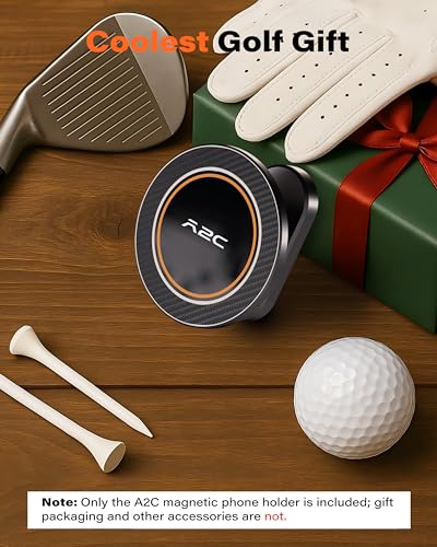 A2C Alloy Magnetic Golf Cart Phone Holder, Unique Golf Accessories for Men - color: 1x Iron Gray