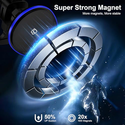 15W Magnetic Wireless Car Charger, MagSafe Car Mount Charger Fast Air Vent