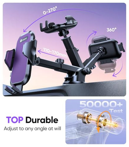 VICSEED Stable Car Phone Holder [Upgraded Strongest Suction, Won't Break] - color: Purple