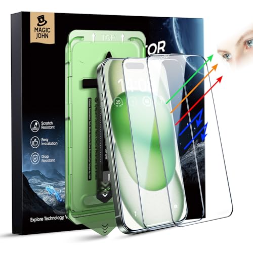 MAGIC JOHN 2 Pack for iPhone 15/iPhone 16 Screen Protector Eye Protection - size: iPhone 16/iPhone 15