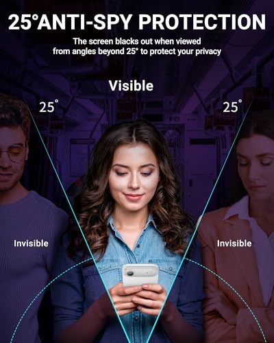 NIMASO for iPhone Air Screen Protector Privacy 6.5-Inch, 2 Pack 9H Hardness Anti-Spy Tempered Glass Military Grade Shatterproof, Anti-Scratch, with Easy Installation Tool - size: iPhone Air 6.5 inch