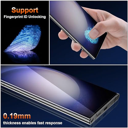 [3 Pack] for Samsung Galaxy S23 Ultra Screen Protector [Not Glass], Flexible TPU Film, Fingerprint Unlock, Easy Installation, Case Friendly, Bubble Free - size: Samsung Galaxy S23 Ultra