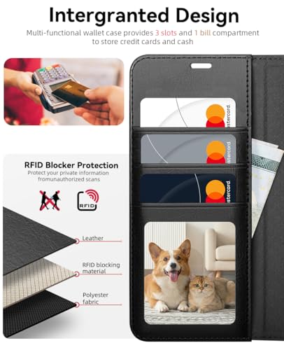 OCASE for Samsung Galaxy S26 Wallet Case, Card Holder, Black | RFID Blocking, Kickstand, Magnetic Closure, PU Leather Flip Folio, Shockproof TPU Shell, Protective Phone Cover (6.3") 2026 - color: Black, size: Samsung Galaxy S26
