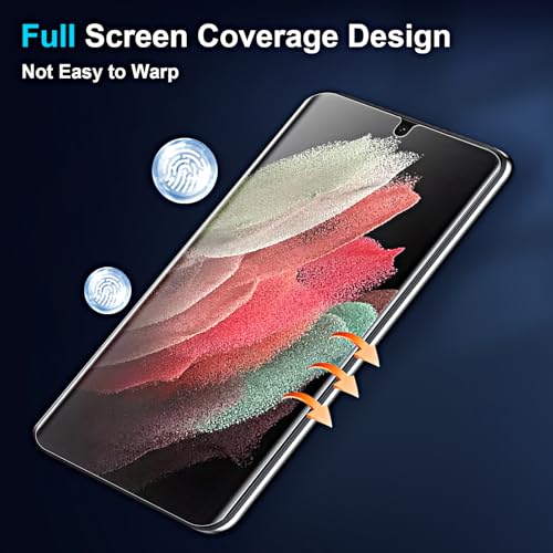3 Pack Screen Protector for Samsung Galaxy S21 Ultra [Not Glass], Support Fingerprint Unlock Flexible TPU Film, Touch Sensitive, Anti-Scratch, Full Coverage - size: Samsung Galaxy S21 Ultra