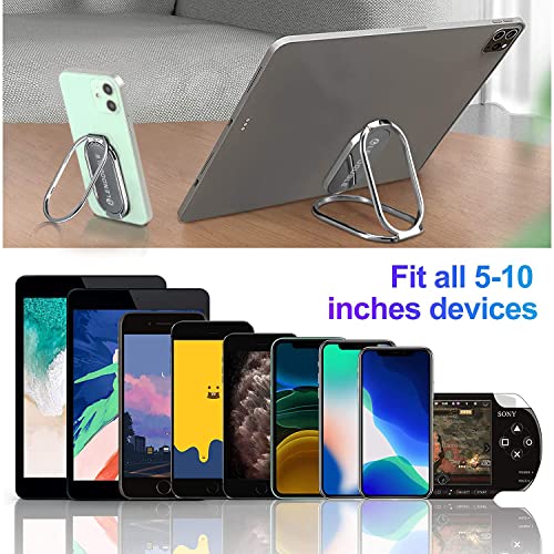 Phone Ring Holder Finger Kickstand, Foldable Cell Phone Stand, Silver - color: Adhesive- Silver