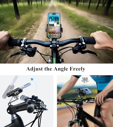 BRCOVAN Bike Fork Stem Phone Mount Holder [Camera Friendly] [1s Locking]