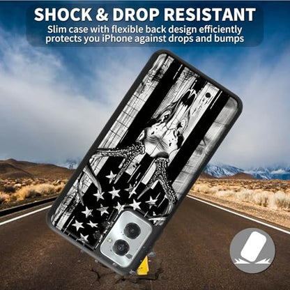 for Motorola Moto G Power 5G 2024 6.7" Wallet Case with Credit Card Holder, Shockproof Protective Kickstand Credit Card Slot Holder Flip Soft PU Leather Cover, Flag Deer - color: Flag Deer
