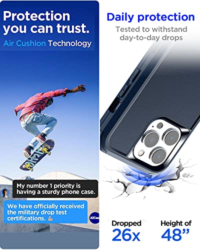 AICase for iPhone 13 Pro Max/iPhone 12 pro max Case,Heavy Duty Protective Phone Case Military Full Body Protection Shockproof/Dustproof/Drop Proof Rugged Durable-Sea Blue - color: Sea blue