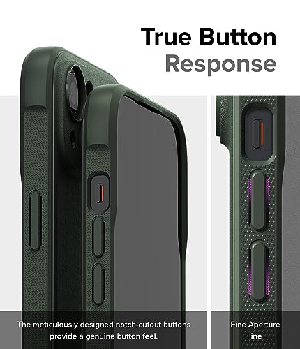 Ringke Onyx for iPhone 15 Plus Case, [Feels Good in The Hand] Oil & Dirt Resistant, Individual Lens Covers for Cameras, Non-Slip Enhanced Grip Lightweight Cover - Dark Green | Anti-Fingerprint Texture, Slim & Lightweight, Full-Coverage Camera Protection,
