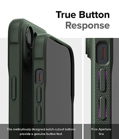 Ringke Onyx for iPhone 15 Plus Case, [Feels Good in The Hand] Oil & Dirt Resistant, Individual Lens Covers for Cameras, Non-Slip Enhanced Grip Lightweight Cover - Dark Green | Anti-Fingerprint Texture, Slim & Lightweight, Full-Coverage Camera Protection,