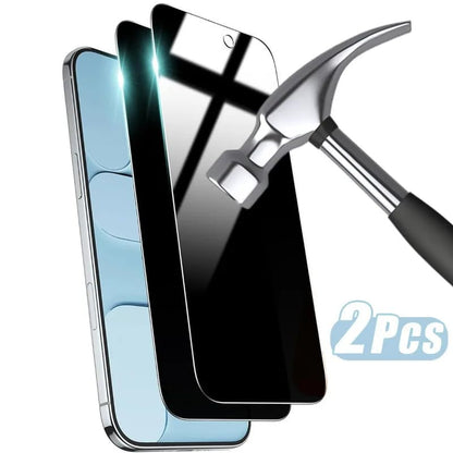 2Pieces Privacy Screen Protector, for iPhone 17 Pro Max Air 16 15 14 13 12 11 Pro Max 16e XR XS, Tempered Glass - color: For Iphone 15 Pro