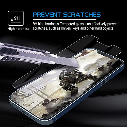 Arae Screen Protector for iPhone 14/iPhone 13/iPhone 13 Pro, HD Tempered Glass Anti Scratch Work with Most Case, 6.1 inch, 3 Pack - size: iPhone 13/13 Pro/14 6.1 inch