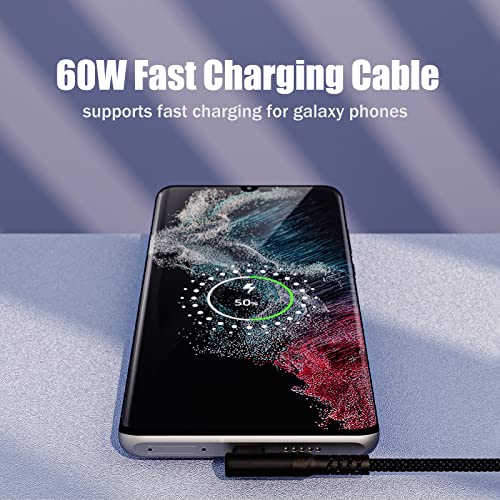 USB C Cable 10ft, USB A to USB C 90° Long Cable Fast Charging - color: Black, size: 10ft