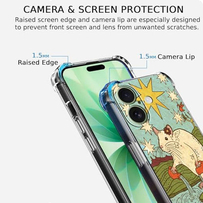 Case for iPhone 17 with Tarot Card Design,Aesthetic Cute Rat Pattern,Trendy Soft TPU Bumper Phone Cover,6.3"(Rat,17) - color: Rat, size: iPhone 17