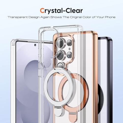 Clear Case for Samsung Galaxy S25 Ultra with Stand 6.9",Clear - color: Clear, size: Samsung Galaxy S25 Ultra