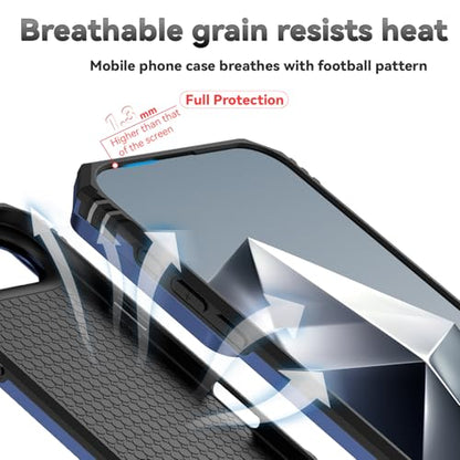for iPhone Air Case, with Slide Camera Cover HD Screen Protector [Military Grade 16ft. Drop Tested] Ring Holder Kickstand Protective Phone Case for Apple iPhone Air 2025, Navy Blue - color: Navy Blue w/ Slide Camera 2nd gen. Military Grade