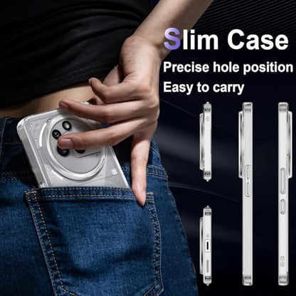 Case for Nothing Phone 3a Pro, Military Grade Drop Protection Phone Case, Yellowing Resistant, Anti-Scratch Hard PC Back, Shockproof Hard Ultra-Thin Protective Cover, Clear - size: Nothing Phone 3a Pro