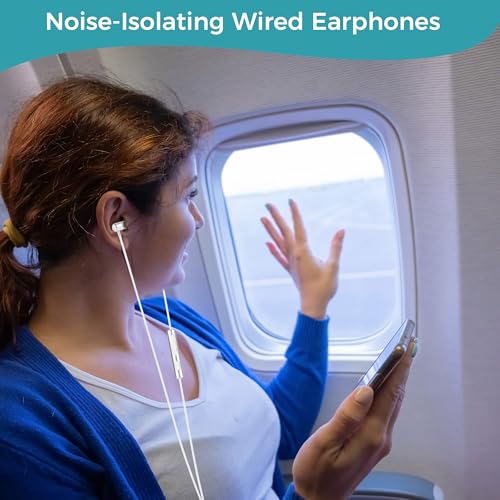 TRON Wired Headphone with Aux & Type-C & L Connector, Microphone, Noise-Isolating, (Earbuds with USB-C and Mic- Carrying case Included TR72) - style: Earbuds with USB-C and Mic- carrying case included TR72