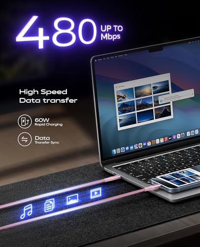USB C to C Cable 3FT, USB C Cable Fast Charging 60W, USB C to USB C Cable - color: Pink, size: 3FT, style: USB C to USB C