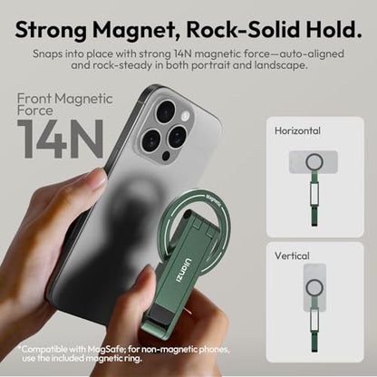 ULANZI MA60 Phone Tripod for Magsafe, Aluminium Mini Phone Stand Green - color: Green