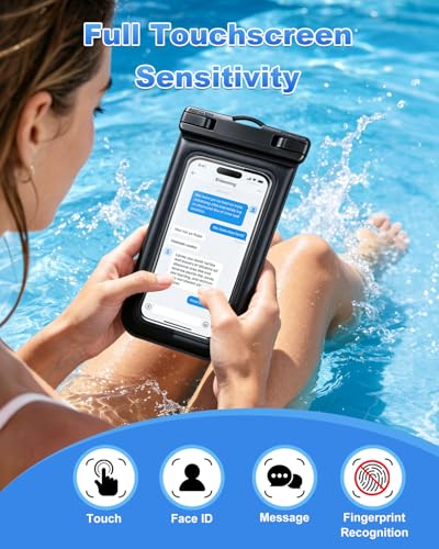 Floating Waterproof Phone Pouch 2 Pack, IP68 Dry Bag Up to 7.0" | Waterproof Phone Case fits All Smartphones, Floats in Water, Clear Underwater Shots for Beach Snorkel Cruise Kayak - size: 7.0 inch