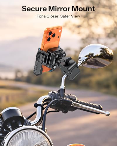 OMOTON BK01 Anti-Vibration Bike Phone Mount, Quick Lock for Riders - color: 2-Blue