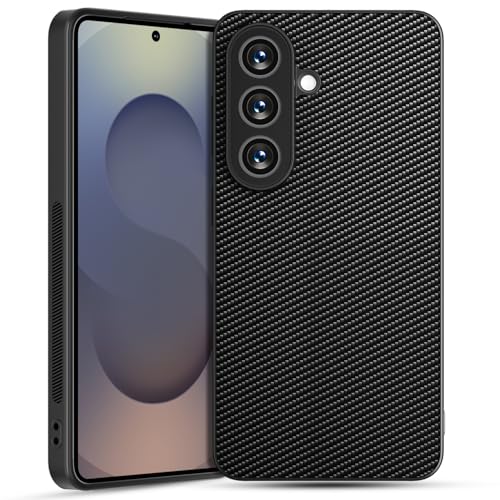 AICase for Samsung Galaxy S26 Case, Carbon Fiber Design Thin Slim Fit Shockproof Hybrid Hard PC Soft TPU Bumper Drop Protection Lightweight Aramid Fiber Protective Cover - color: Carbon Fiber, size: S26