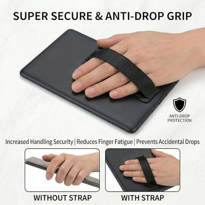 Hand Holder Strap for ipad, Tablet Hand Holder Strap, Universal Handle Grip for iPad Kindle, Mini Tablets and Cases (Green) - 2PC - color: 2GREEN