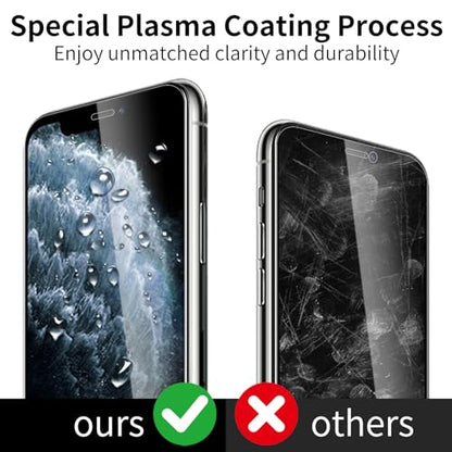 3 Pack Tempered Glass Screen Protector for iPhone 11 Pro Max/iPhone Xs Max, 9H Hardness, Scratch Resistant, HD Clear, Case Friendly, Bubble-Free, Easy Install - size: iPhone 11 Pro Max/iPhone Xs Max