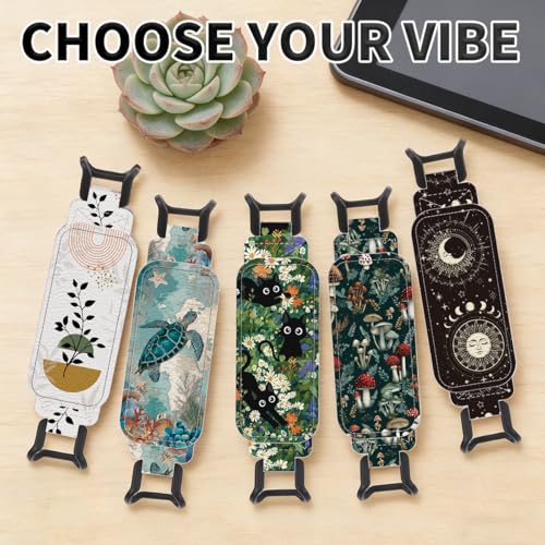 Secure Hand Strap for 6-7.5" Kindle and Tablets, Versatile Lightweight Faux Leather E-Book Grip Holder, Heavy-Duty E-Book Accessories for Reading Lover Gift (Turtle) - color: Turtle