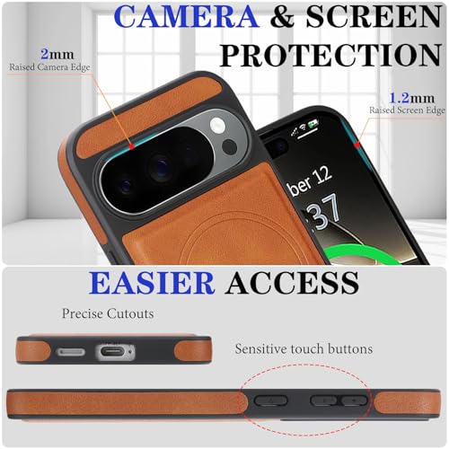 for Google Pixel 10 / 10Pro Wallet Case Compatible with Magsafe, 2 in 1 Leather Flip 3 Card Holder Magnetic Detachable Cover Q1 (Gray, Google Pixel 10 / 10Pro) - color: Gray, size: Google Pixel 10 / 10Pro
