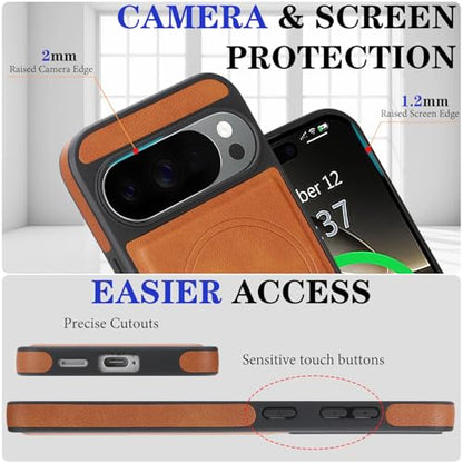 for Google Pixel 10 / 10Pro Wallet Case Compatible with Magsafe, 2 in 1 Leather Flip 3 Card Holder Magnetic Detachable Cover Q1 (Gray, Google Pixel 10 / 10Pro) - color: Gray, size: Google Pixel 10 / 10Pro