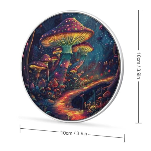 Mushroom Wireless Charger Anti-Slip Wireless Charging Pad Slim Charger Mat for Men Women