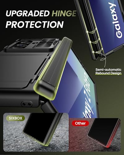 for Samsung Galaxy Z Fold 7 Case with Card Holder, Black - color: Black