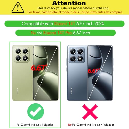 USTIYA Case for Xiaomi 14T 5G Clear TPU Four Corners Military-Grade Protection Cover Transparent Soft funda
